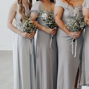 Silver ASOS Maxi Halter Dress